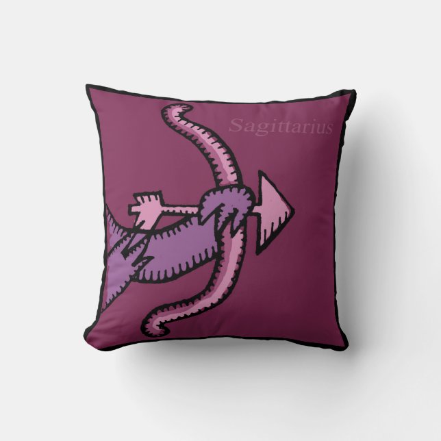 Signes zodiaques Sagittarius Coussin d'anniversair (Recto)