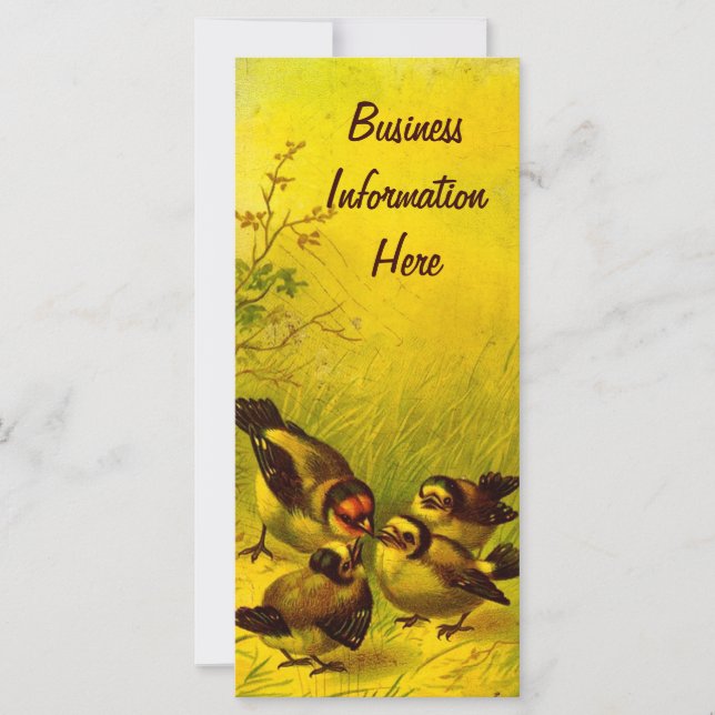 Signet Calendrier vintage Panted Sparrows 2012 (Devant)