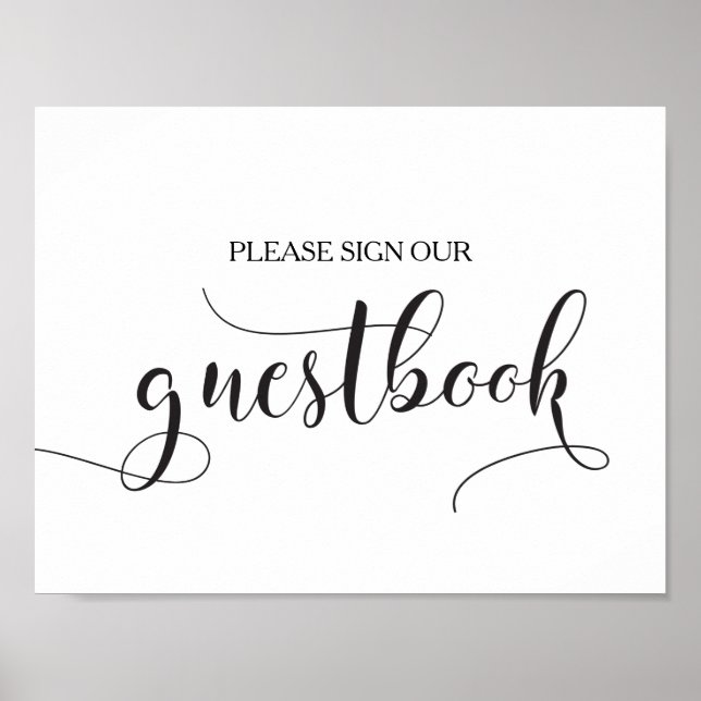Signez notre Guides Poster Mariage - Calligraphie (Devant)