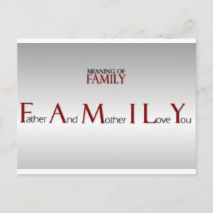 Signification de la carte postale Inspiration fami