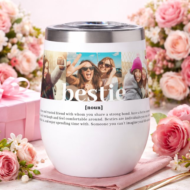 Signification moderne de meilleurs amis personnali (Modern Custom Bestie Meaning Best Friends Thermal Wine Tumbler)