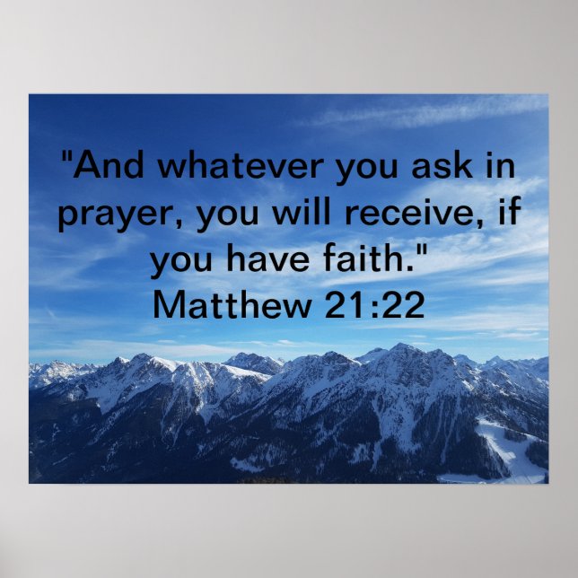 SIIE Matthew 21:22 Affiche Sky (Devant)