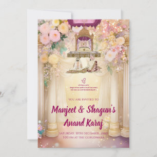 Sikh Wedding invitations Digital Punjabi Mariage