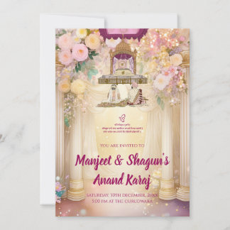 Sikh Wedding invitations Digital Punjabi Mariage