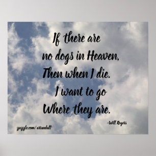 S'IL N'Y A PAS DE CHIENS-WILL ROGERS POSTER