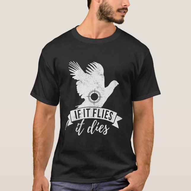 S'Il Vole Il Mort Drôle Sweat - shirt à capuche Ch (Devant)