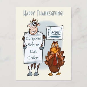 S'Il Vous Plaît Carte Postale Thanksgiving