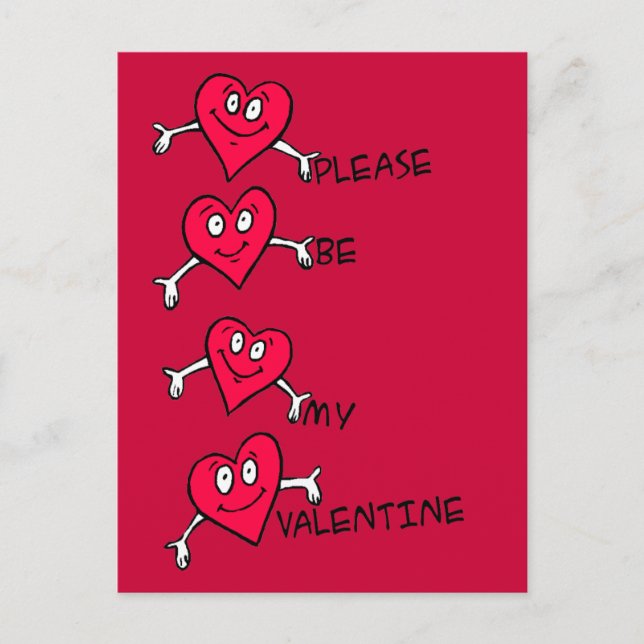 S'il vous plaît être mon Valentine - Carte postale (Devant)