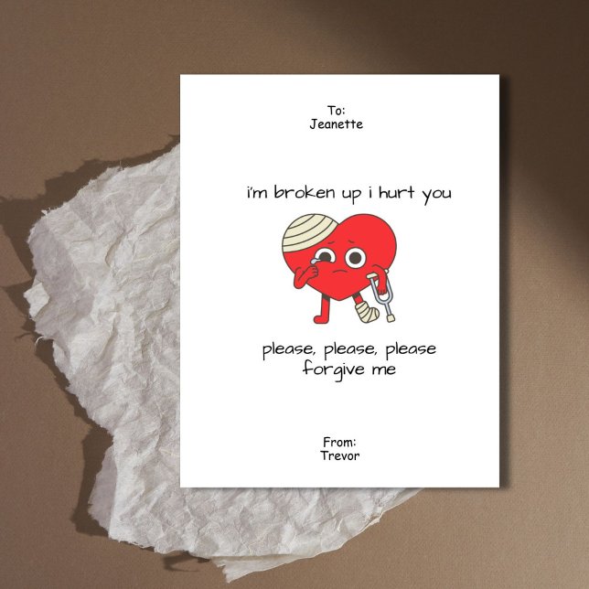 S'Il Vous Plaît Pardonnez-Moi Carte D'Excusation (This is an adorable apology card that is perfect to say sorry with.)