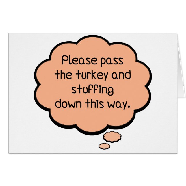 S'il vous plaît passez la Turquie et la farce (Devant horizontal)