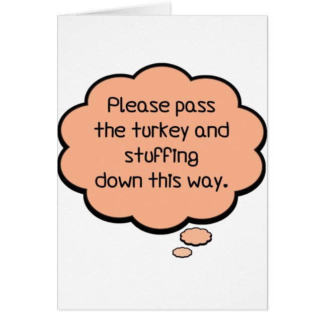 S'il vous plaît passez la Turquie et la farce (Devant)