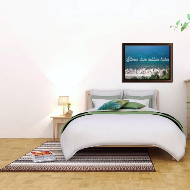 Silence does seldom harm proverb poster (Créateur téléchargé)