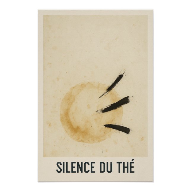 Silence du Thé – Affiche Minimaliste Zen (Devant)
