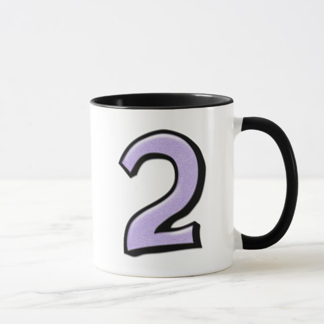 Silence Numéro 2 lavande blanc Mug (Droite)