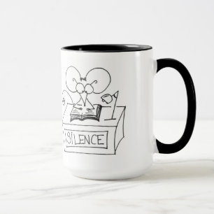 Silence ! Souris de bibliothèque - tasse de