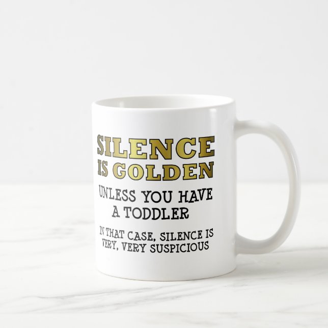 Silence Suspect avec des Tout-Petits Mug Drôle (Droite)
