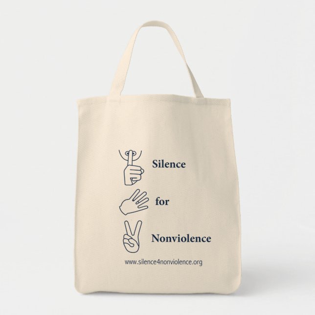 Silence vertical pour le sac de non violences (Devant)