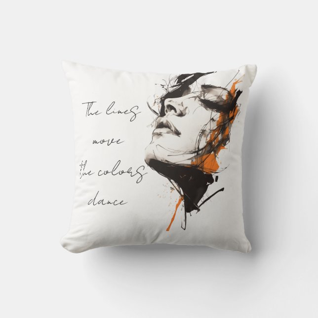 Silent Power – Coussin de jet artistique (Recto)