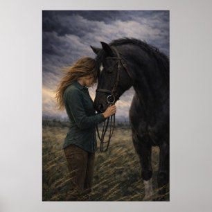 Silent Storm Horse Art Affiche