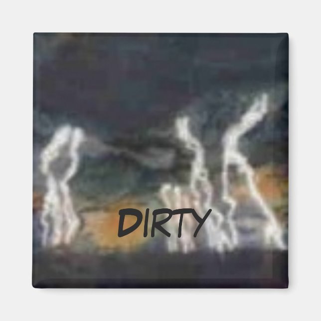 "Silent Thunder" Abstract Dishwasher Status Magnet (Devant)