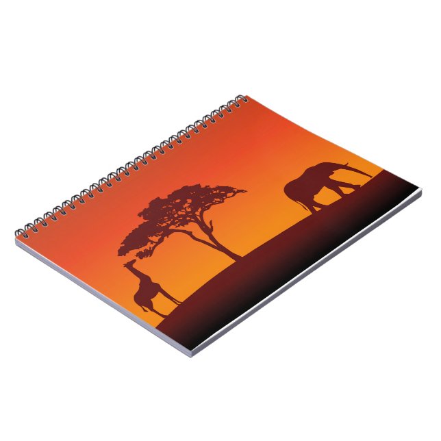 Silhouette africaine de safari - carnet (Côté gauche)