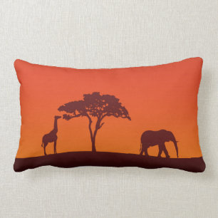 Silhouette africaine de safari - coussin lombaire