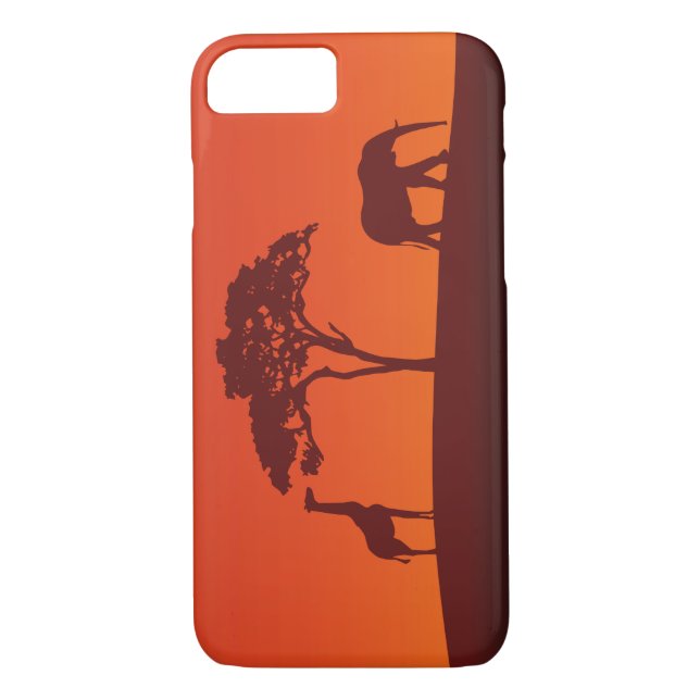 Silhouette africaine Safari - coque iphone (Dos)