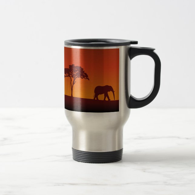 Silhouette africaine Safari - Mug (Droit)