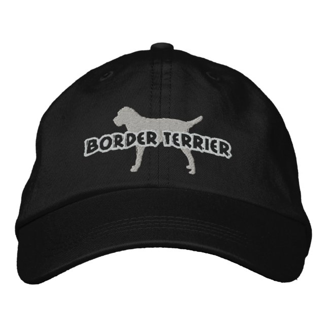 Silhouette Bordure Terrier Casquette brodé (Devant)