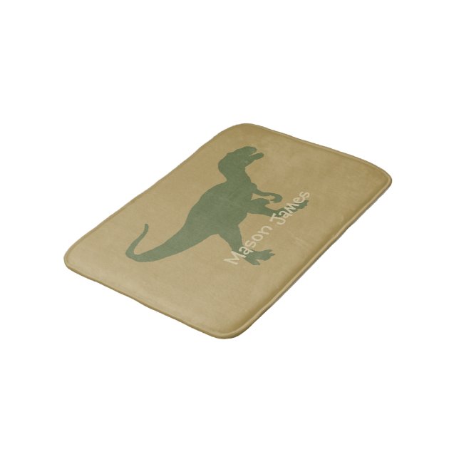 Silhouette Camo Dino de T-Rex de tapis de bain de (Angle)