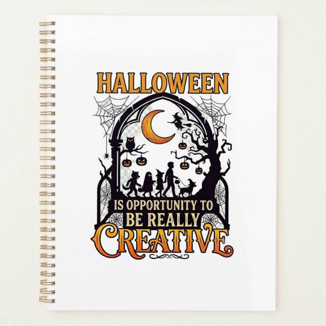 Silhouette Créatif Enfants Halloween Croissant De  (Devant)