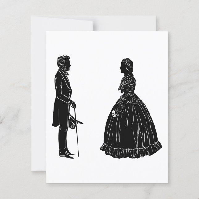 silhouette d'abraham lincoln et de mary todd linco (Devant)
