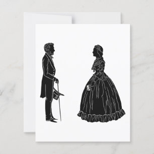 silhouette d'abraham lincoln et de mary todd linco