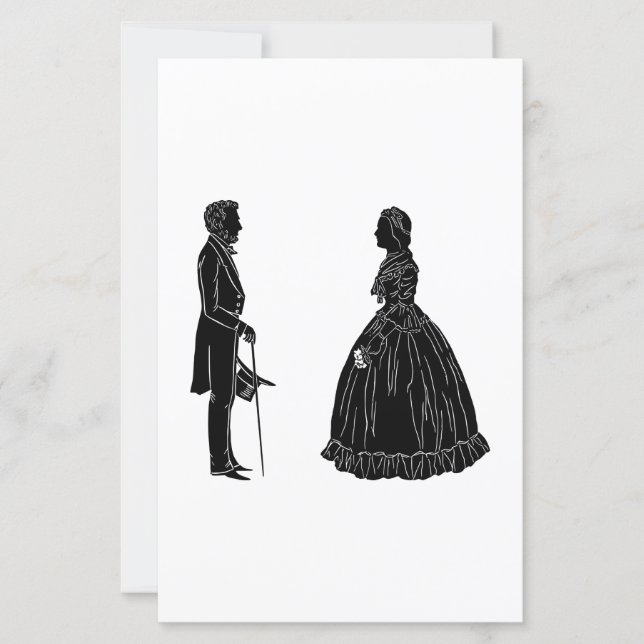 silhouette d'abraham lincoln et de mary todd linco (Devant)