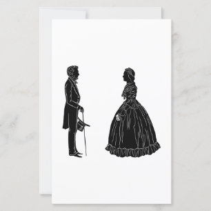 silhouette d'abraham lincoln et de mary todd linco