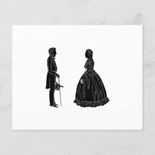 silhouette d'abraham lincoln mary todd lincoln (Devant)