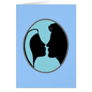 Silhouette de baiser de camée