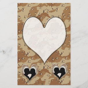 Silhouette de baiser en couple (Coeur de camouflag