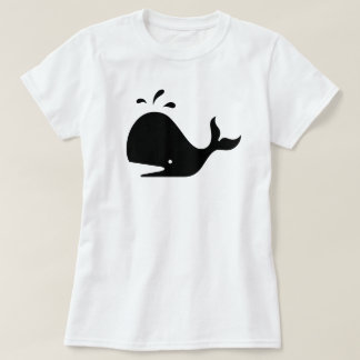 Silhouette de baleine minimaliste T-shirt graphiqu