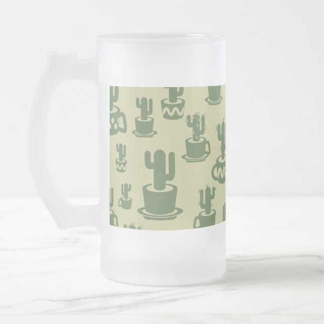 Silhouette de cactus succulent en tasses et pots (Gauche)