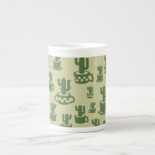 Silhouette de cactus succulent en tasses et pots