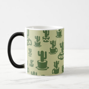 Silhouette de cactus succulent en tasses et pots