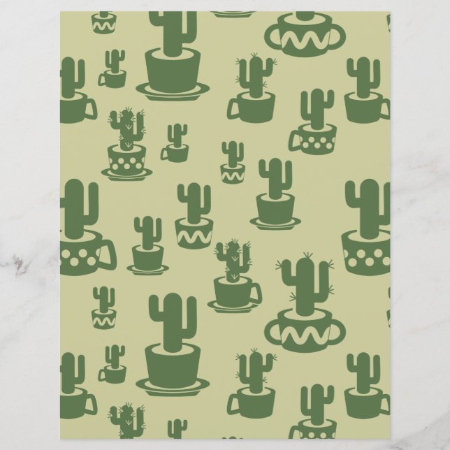 Silhouette de cactus succulent en tasses Feuille d (Devant)