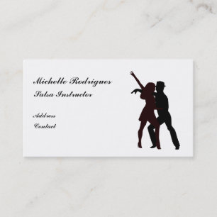 Silhouette de carte de visite de danseurs de Salsa