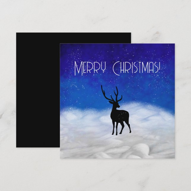 Silhouette de cerf dans la nuit de Noël (Devant / Derrière)