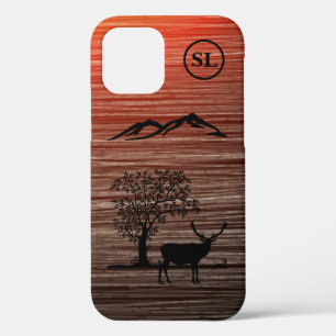 Silhouette de cerf personnalisé iPhone 12 Coque Ap