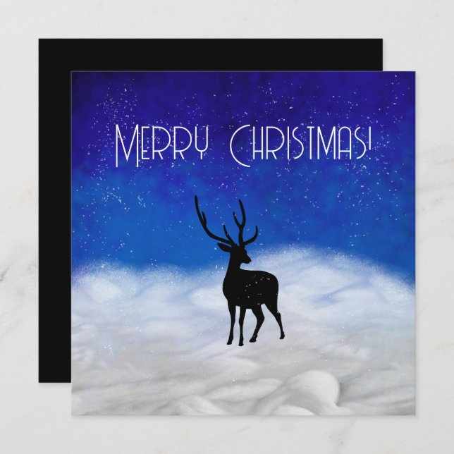 Silhouette de cerfs dans la nuit de Noël (Devant / Derrière)