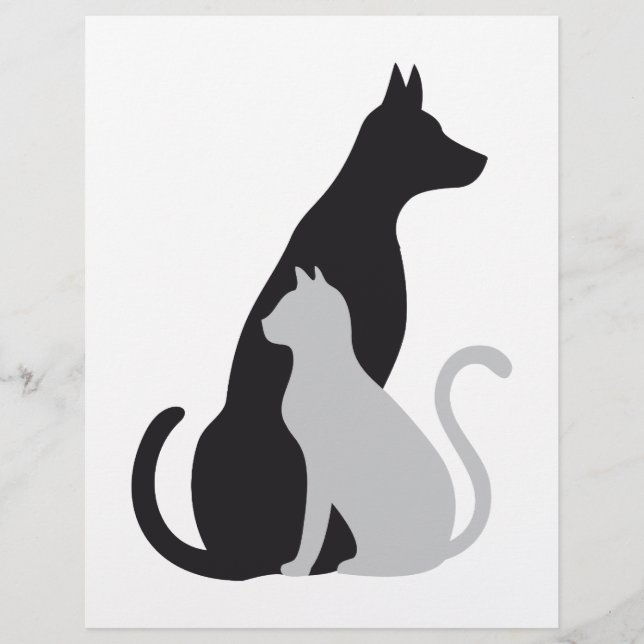 silhouette de chat et de chien (Devant)