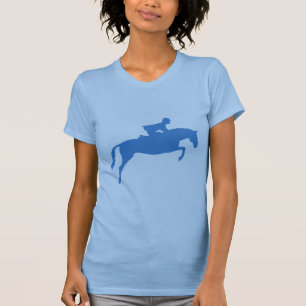 Silhouette de cheval de pullover (bleue)