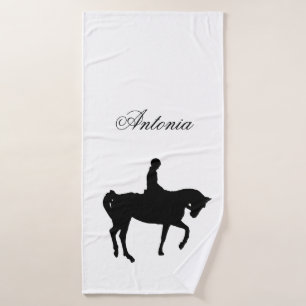 Silhouette de cheval et de cavalier